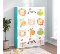 Cube Storage Cabinet for Kids with 12 Cubes Green PP Berkfield Home Green One Size