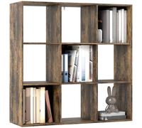Cube Storage Unit Rustic Brown 91x29.5x91cm Particle Board 9-Cube Shelf Pro