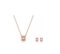 (Cube Sugar Dynamic Rose Gold Necklace Stud Set) Devil's Eye Necklace, Swarovski Dynamic Tassel Swan Necklace
