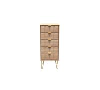 Cube Tall Tallboy Oak 5 Drawers 109cm