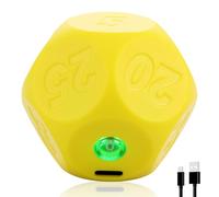 Cube Timer 12 Sided Productivity Timer Cube with 11 Preset Countdown Rechargeable Flip Time Management Tool for Kitchen Study Meeting(yellow)
