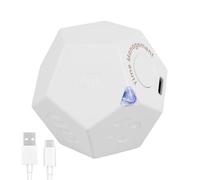 Cube Timer, 450mAh Rechargeable Mini Time Management, Cube 2 Alarm Mode Timer Cube Dodecagon Time Ball Dodecahedron Timer with LED Indicator 11 Preset Time Portable for Cooking Study Workout.