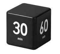 Cube Timer for Kitchen, Kids Timer for ADHD, Countdown for Classroom Fitness Baking Studying Teaching, Countdown Management Settings 15/20/30/60 mins, Black