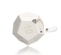 Cube Timer,Mini Smart Productivity Timer,11 Preset Time,Type C Rechargeable for Kids and Classroom, Kitchen Cooking,Workout & Study Countdown,Time Management(White)