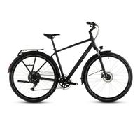 Cube Touring One Hybrid Bike in Night and Chrome S