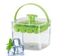 Cube Tray - Reusable Press Mold with Container and Lid, Whiskey Maker, BPA Free Silicone, Easy Release Design Compact Storage | Cube Tray for Chilling Drinks Cocktails Juice