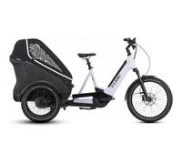 Cube Trike Family Hybrid 1500Wh Electric Cargo Bike in Flashwhite and Black one size