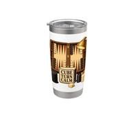 Cube Turn Calm Backgammon Dice Cup Lighted Board Game Table Stainless Steel Insulated Tumbler