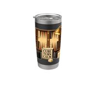 Cube Turn Calm Backgammon Dice Cup Lighted Board Game Table Stainless Steel Insulated Tumbler