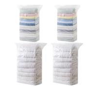 Cube Vacuum Storage Bags for clothes 2 Pack(60x80x32CM),Extra Large Vacuum Storage Bags for Duvets 2 pack(80x100x32CM)，Suitable for Comforters Blankets Bedding Travel,Compression Space Saver