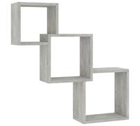 Cube Wall Shelves Floating Hanging Cabinet Storage Unit Engineered Wood vidaXL
