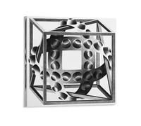 Cube with Magic Ribbons by Maurits Cornelis Escher Art Posters Artworks Canvas Room Aesthetic Wall Art Prints Decor Framed-unframed 28x28inch(70x70cm)