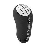 Cubecmq Gear Shift Lever Knob for Clio for MK33 III for Megane Ll for Scenic Ll for Kangoo 5-Speed Gear Shift Knob Rod Head 17mm Stick Gaiter Boot Cover(White line)