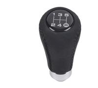 Cubecmq Gear Shift Lever Knob Universal Manual Gear Shift Knob Black Leather Stitch 5/6 Speed Stick Gaiter Boot Cover(Black line 5 Speed)