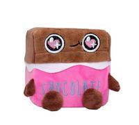 Cubeez Plush Choc 10cm - Stackable Squishy Memory Foam Soft Toy, Fun Collectible with Quirky Characters, Collect All 12 for Stacks of Fun, 10x10x10cm, Suitable from Birth, Brown