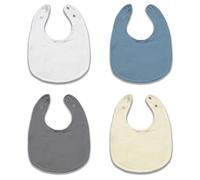 CubePlug 4-Pack Bandana Drool Bibs - 28cm x 22cm, 100% Cotton, Ultra-Soft & Absorbent, for Babies & Toddlers (Assorted Colors) [MY14/MY18] (Assorted Colors) (MY18)