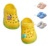 CubePlug Kids' Clogs - Boys' & Girls' Summer Slippers - Toddlers' Beach Sandals - UK Sizes 5-13 - Perfect Summer Wear for Your Kids (Yellow, UK Footwear Size System, Big Kid, Numeric, Medium, 15)