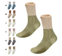 CubePlug Super Warm and Cozy Kids Merino Wool Walking Socks - 1 Pair of Winter Hiking Thick Crew Boot Socks for Toddlers, Boys and Girls - Heavy Thermal Cabin Gift Socks (UK, Age, One Size, L, Green)