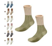 CubePlug Super Warm and Cozy Kids Merino Wool Walking Socks - 1 Pair of Winter Hiking Thick Crew Boot Socks for Toddlers, Boys and Girls - Heavy Thermal Cabin Gift Socks (UK, Age, One Size, M, Green)