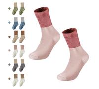 CubePlug Super Warm and Cozy Kids Merino Wool Walking Socks - 1 Pair of Winter Hiking Thick Crew Boot Socks for Toddlers, Boys and Girls - Heavy Thermal Cabin Gift Socks (UK, Age, One Size, M, Pink)
