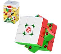 CuberShop GAN 356 M E Christmas Edition, Limited Holiday Speed Cube Gift Set, GAN 356 ME 48 Magnets 3x3 Magnetic Speed Cube, GES Pro+ Tuning System & Honeycomb Slide Track, Premium Santa Claus Cube
