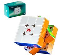 CuberShop QY X Man Tornado V4 M Pioneer UV Coated (with Adjustable MagLev), 2024 Top Config. 3x3 Magnetic Speed Cube, 3-mag. Edge Positioning, Super Smooth and Fast, V4M Magic Cloth UV Glossy