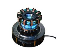 Cubertime 1:1 Scale MK2 Arc Reactor, Magnetic Levitating & Rotating LED Desk Ornament, Gen 2 Fluorescent Green Core Alloy Tech Collectible, Prop Replica & Induction Power