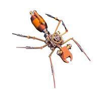 Cubertime 3D Metal Mechanical Ant Model Kit, Iron Jaw Ant DIY Build, STEM Desk Decor, Focus Training, Display, Creative Gift for Adults & Teens (88PCS/Orange)