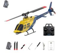 Cubertime A60 RC Helicopter 1/42 Scale Bell 206, 4CH Flybarless Mini Remote Control Aircraft with Optical Flow & 6-Axis Gyro, plus one Battery, RTF Hobby Model for Adults