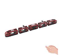 Cubertime City Tram (Red): City Tram Red Building Blocks Set, Remote Control Motorized Model, Detailed Collectible for Adults & Teens (781 PCS)