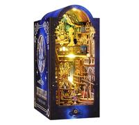 Cubertime DIY Book Nook Kit, 3D Wooden Puzzle Astronomical Bookend, Vintage Orrery Model with Movement, Bookshelf Insert Decor, Science Geeks Gift (365PCS)