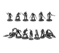 Cubertime Egyptian Mummy Miniatures, Metal Undead Army for D&D, 28mm Tomb Kings Figures with Scorpion for Warhammer & Fantasy Wargaming (13PCS)