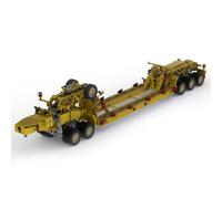 Cubertime Heavy Duty Flatbed Trailer Building Blocks, 1:19 Scale Technic Pallet Car with 5-Axle Suspension, DIY Model Kit (2407PCS)