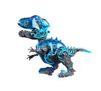 Cubertime Mechanical Velociraptor Model Kit, 3D Metal Puzzle for Adults, Q Version Metal Assembly Dinosaur Model, Stem Engineering Gift for Hobbyists (139PCS/Blue)