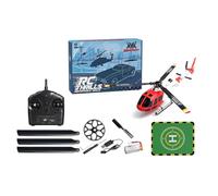 Cubertime RC Helicopter AS350 Scale Model 4CH Brushless Motor Remote Control Aircraft w/Altitude Hold, Optical Flow for Adults Beginners 16+ RTF