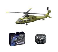 Cubertime UH-60 RC Helicopter, 5CH Scale Model with Altitude Hold & Optical Flow, One-Key Inverted Flight, Flybarless Copter for Adults Beginners (RTF/Green)