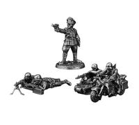 Cubertime WWII Soldier Miniatures 3PCS, Metal 28mm Heavy Machine Gun Team, HMG Crew for Warlord Games, Bolt Action & Historical Wargaming
