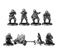 Cubertime WWII Soviet Artillery Miniatures 8PCS, Metal 28mm Mortar Team, Heavy Weapon Crew for Bolt Action, Wargames Atlantic & Perry Miniatures
