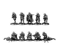 Cubertime WWII Soviet Soldier Miniatures 12PCS, Metal 28mm Wargame Figures, Red Army Infantry & Sniper Team for Bolt Action & Warlord Games