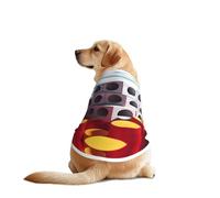 Cubes and Vibrant red Dog Shirt Vest Dog Clothes- Breathable Cooling for Big Dogs, Sun Protection Comfort Wear for Golden Retriever, Husky, Alaska Outdoor Activities 5X-Large