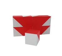 Cubes of Kohs,9 cubes 2.5cm Red and White Kohs, Test as WISC and WAIS
