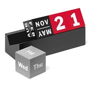 Cubes Perpetual Calendar Red/Grey/Black