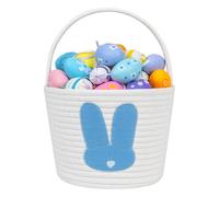 CubesLand Empty Easter Basket,Easter Baskets for Kids,Girls,Boys,Toddler,Easter Bunny Baskets Easter Egg Hunt Bucket，Baby First Easter Basket,Cute Easter Gift Basket 9.05 x 7.08 x 7.87"