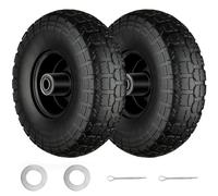 Cubesprings 4.10/3.50-4 Flat Free Solid Tire and Wheel