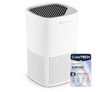 CubeTECH Air100 Compact HEPA Air Purifier, H13 HEPA Filter, Removes Dust, Pollen & Smoke, 100m³/h CADR, Quiet 27-48dB, 3 Speeds, Suitable for Rooms up to 8.5m²