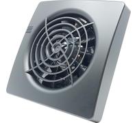 CubeTECH CTEF100t 100mm (4") Quiet Bathroom Extractor Fan with Timer Overrun Delay. Black Grill.