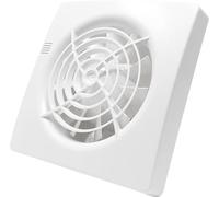 CubeTECH CTEF100t 100mm (4") Quiet Bathroom Extractor Fan with Timer Overrun Delay. White Grill.