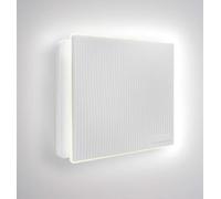 CubeTECH® Led 4" Inch Bathroom Extractor Fan With Timer Overrun Delay - Grooved White Abs Panel - Warm White Led Light