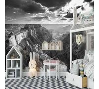 Cubic Black and White Sky Mountain Cliff 3D Wallpaper Luxury Home Dining Decor Paste Sofa Living Room The Wall for Bedroom Mural-430cm×300cm