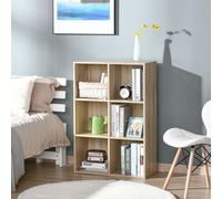 HOMCOM Cubic Cabinet Bookcase Storage Shelves for Home Office, Oak